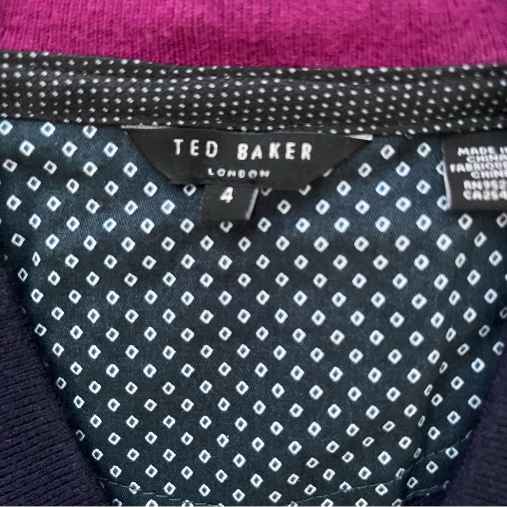 Ted Baker London Navy V-Neck Sweater Wool Silk Cashmere pullover - Picture 5 of 10